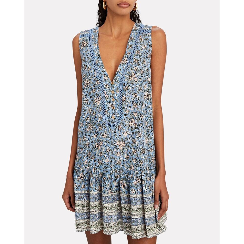 VERONICA BEARD Leanna Floral Shift Drop Waist Tank Dress Nordstrom XS NWT $398